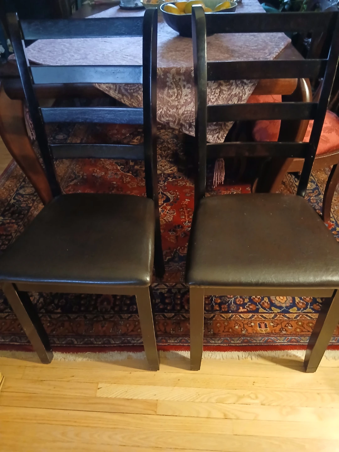 Set of 2 Black Dining Chairs - photo 4