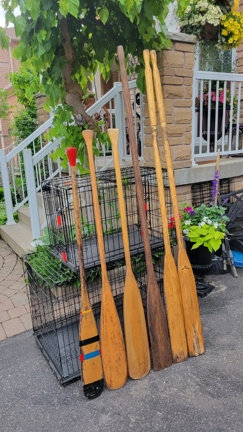 BOAT CANOE OARS  PADDLES wooden