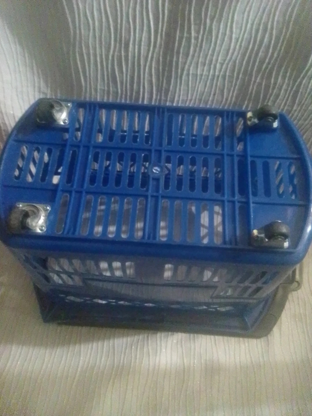 Blue Rolling Shopping Basket - photo 2