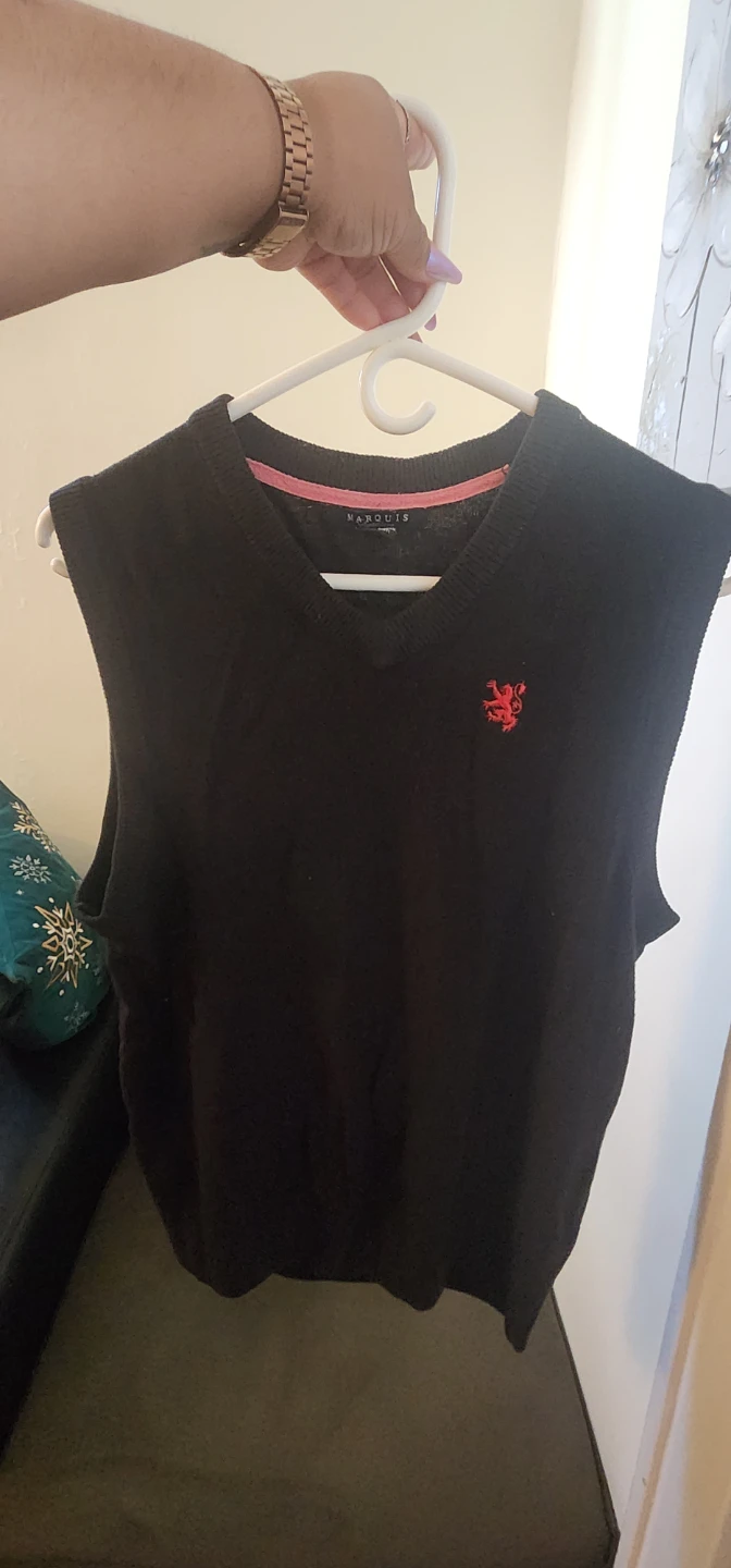 Marquis Black V-Neck Sweater Vest