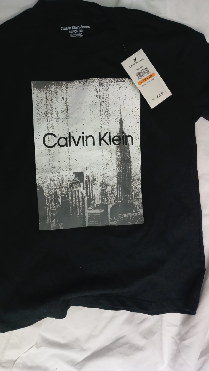 Calvin Klein Jeans Black Cityscape Graphic T-Shirt Size S/P