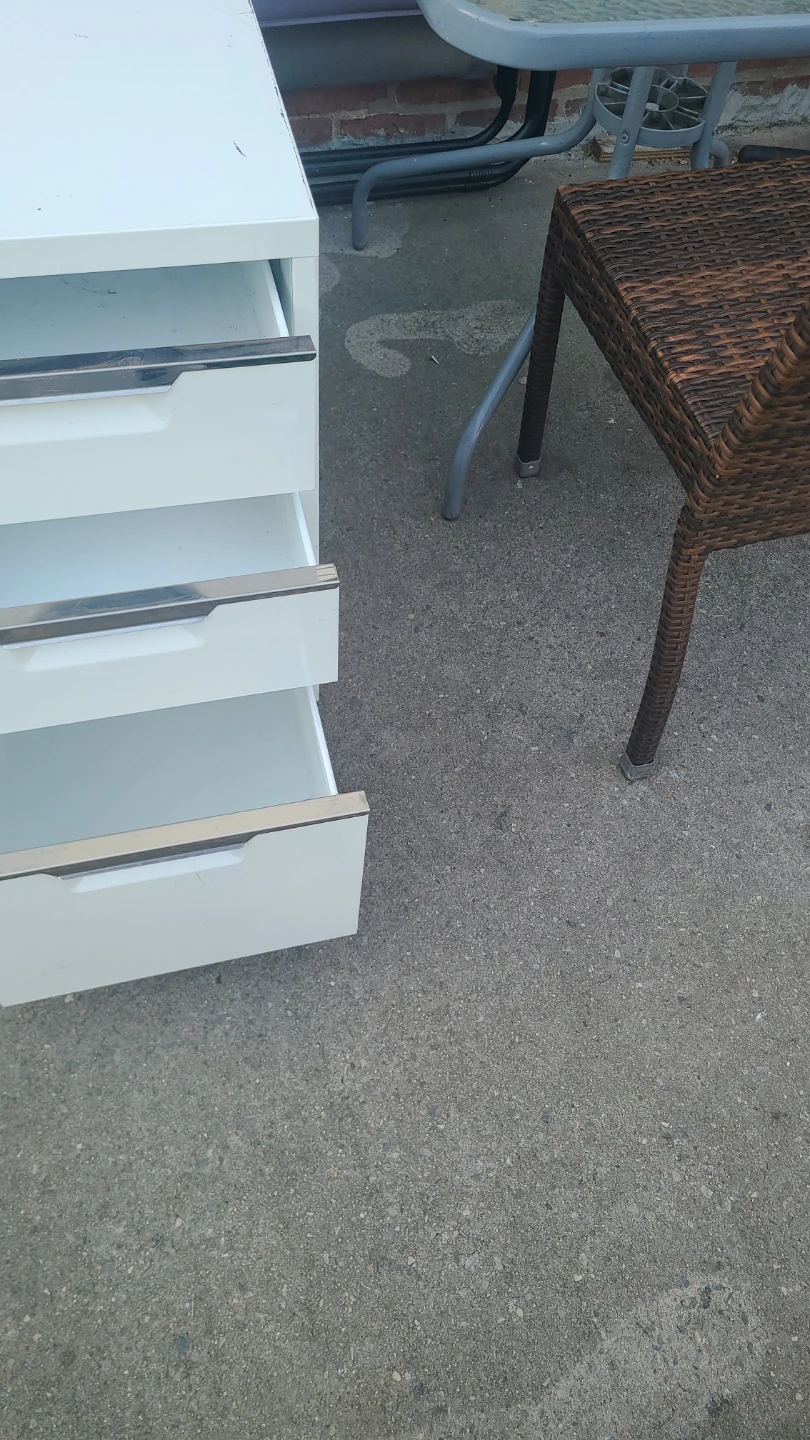 White 3-Drawer Rolling File Cabinet - photo 5