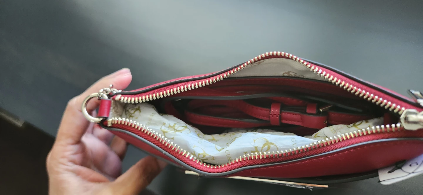 Guess Red Embroidered Clutch Bag - photo 2