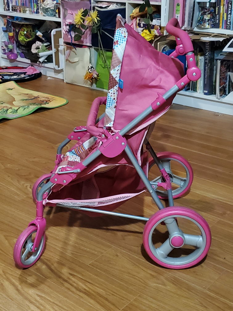Pink Doll Stroller with Butterfly Design - photo 2