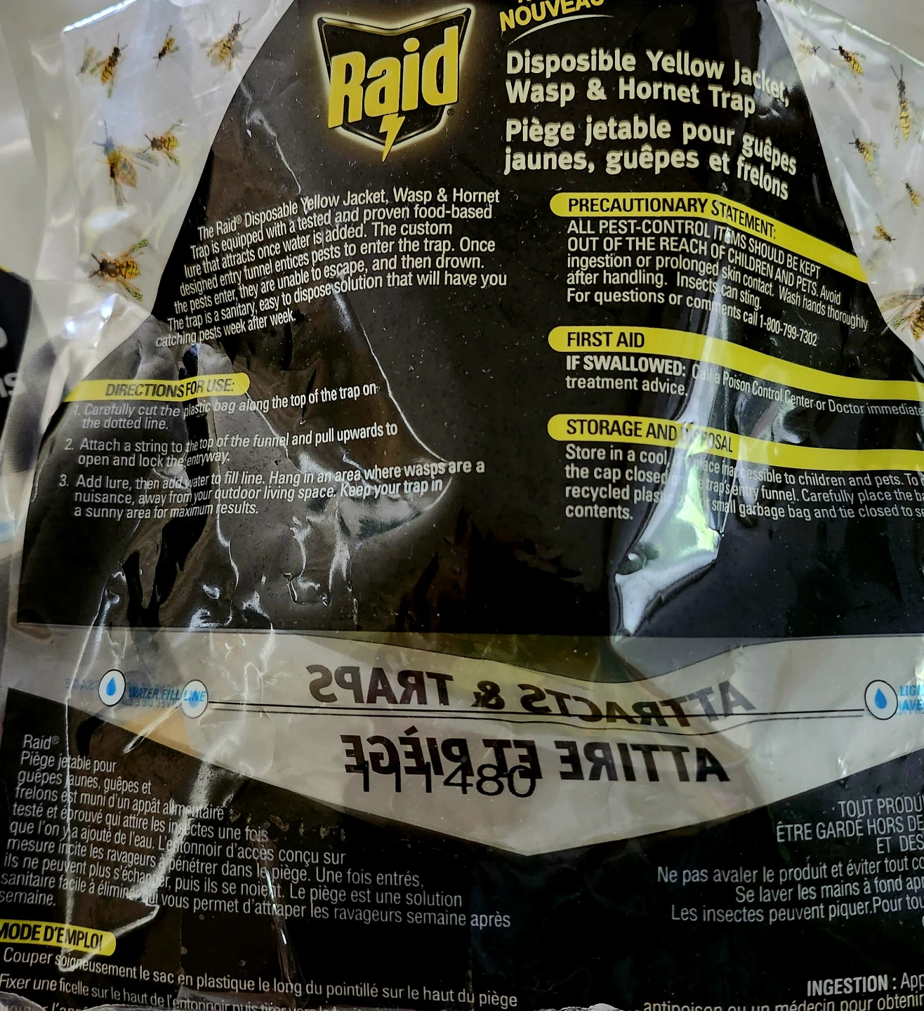 Raid Disposable Yellow Jacket, Wasp & Hornet Traps (2 Pack) - photo 2