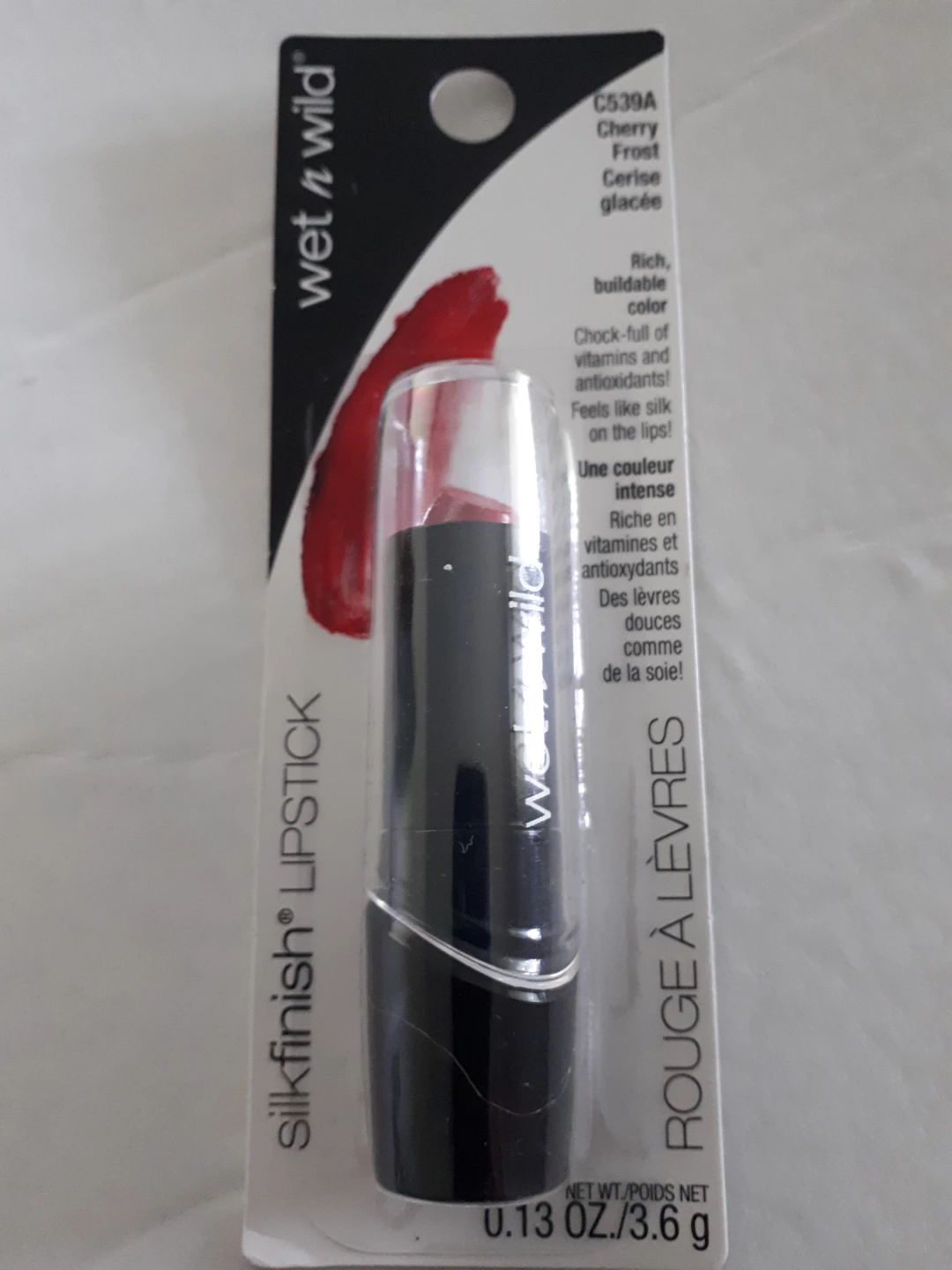 Wet n Wild Silk Finish Lipstick - Cherry Frost⚽️