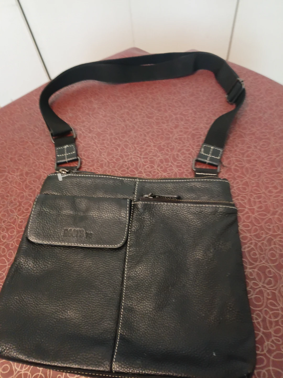 Roots 73 Black Leather Crossbody Bag - photo 3
