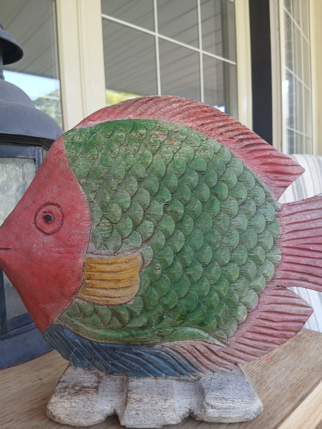 Hand Carved Wooden Fish Figurine