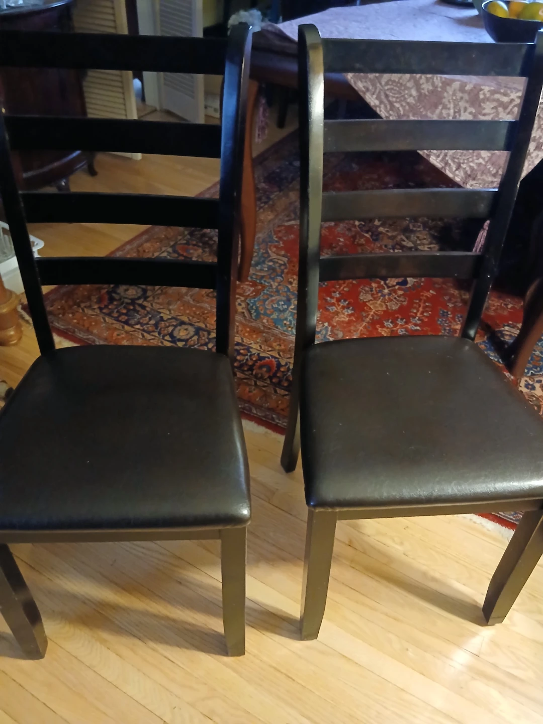 Set of 2 Black Dining Chairs