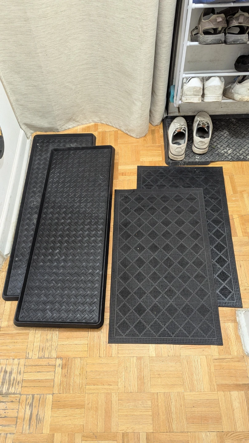 BIG Shoe mat, Rug Mainstays Rectangular Metro Rattan Boot Tray - photo 2