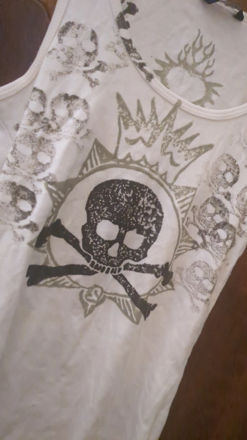 White Skull Print Tank Top - photo 2