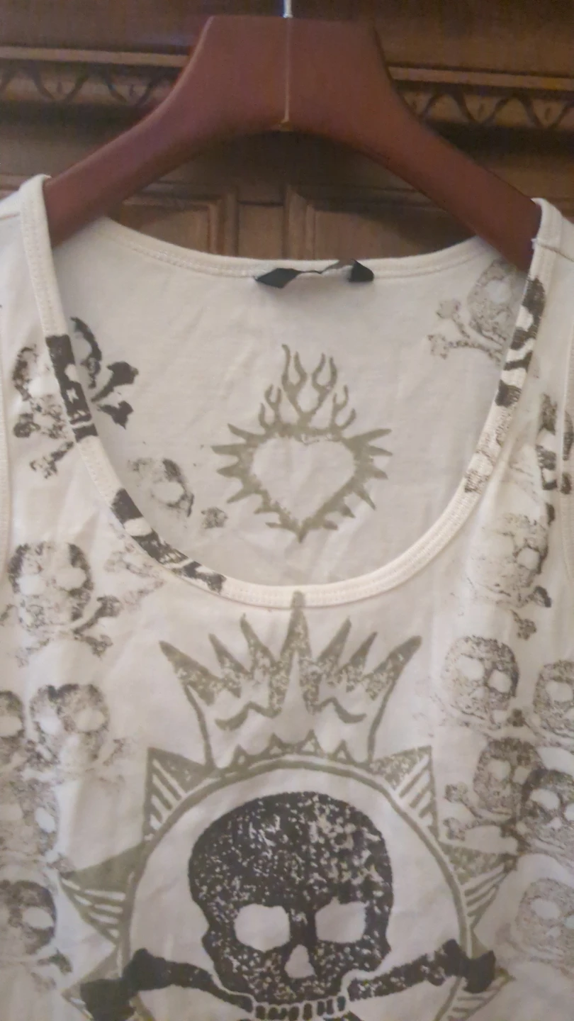 White Skull Print Tank Top - photo 5