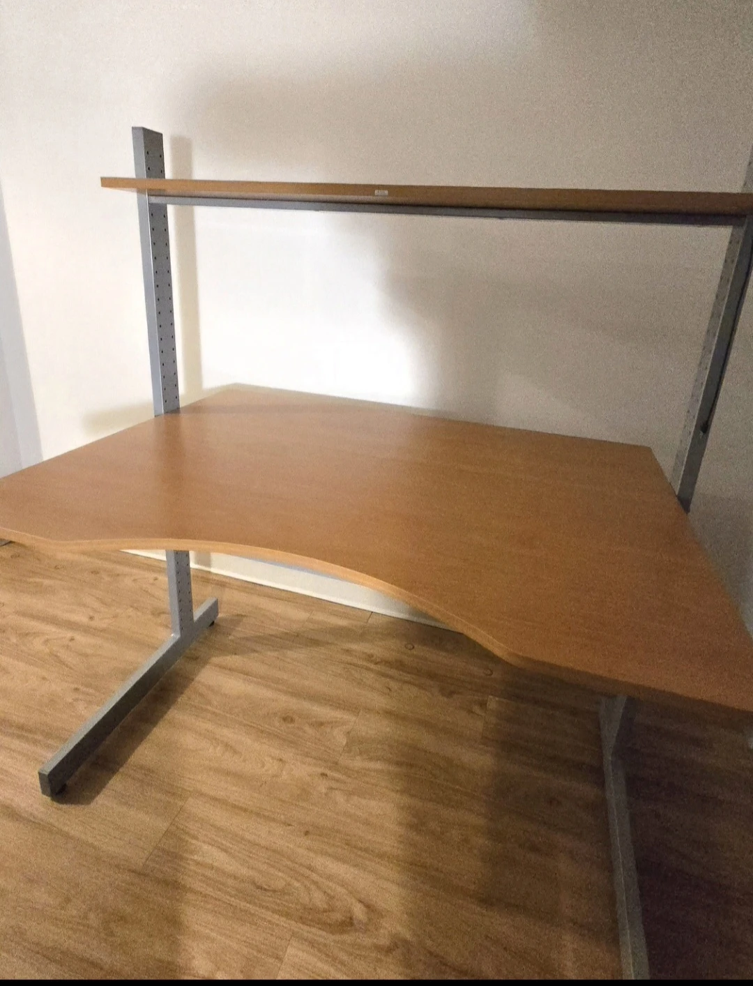 Wooden Desk with Shelf