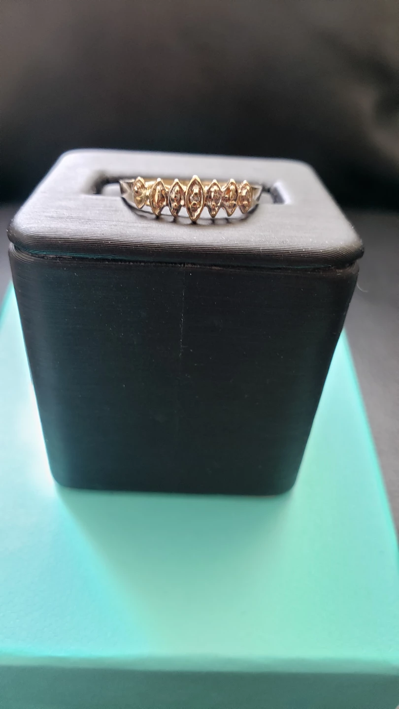 Vintage 10K Gold ring with natural Diamonds sale - photo 5