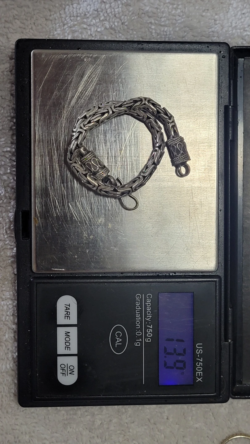 7" Ladies Sterling Silver Byzantine Bracelet (14grams) - photo 3