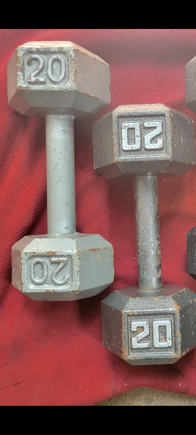 SET OF  20Lb. HEXHEAD DUMBBELLS  TOTAL 40LBs