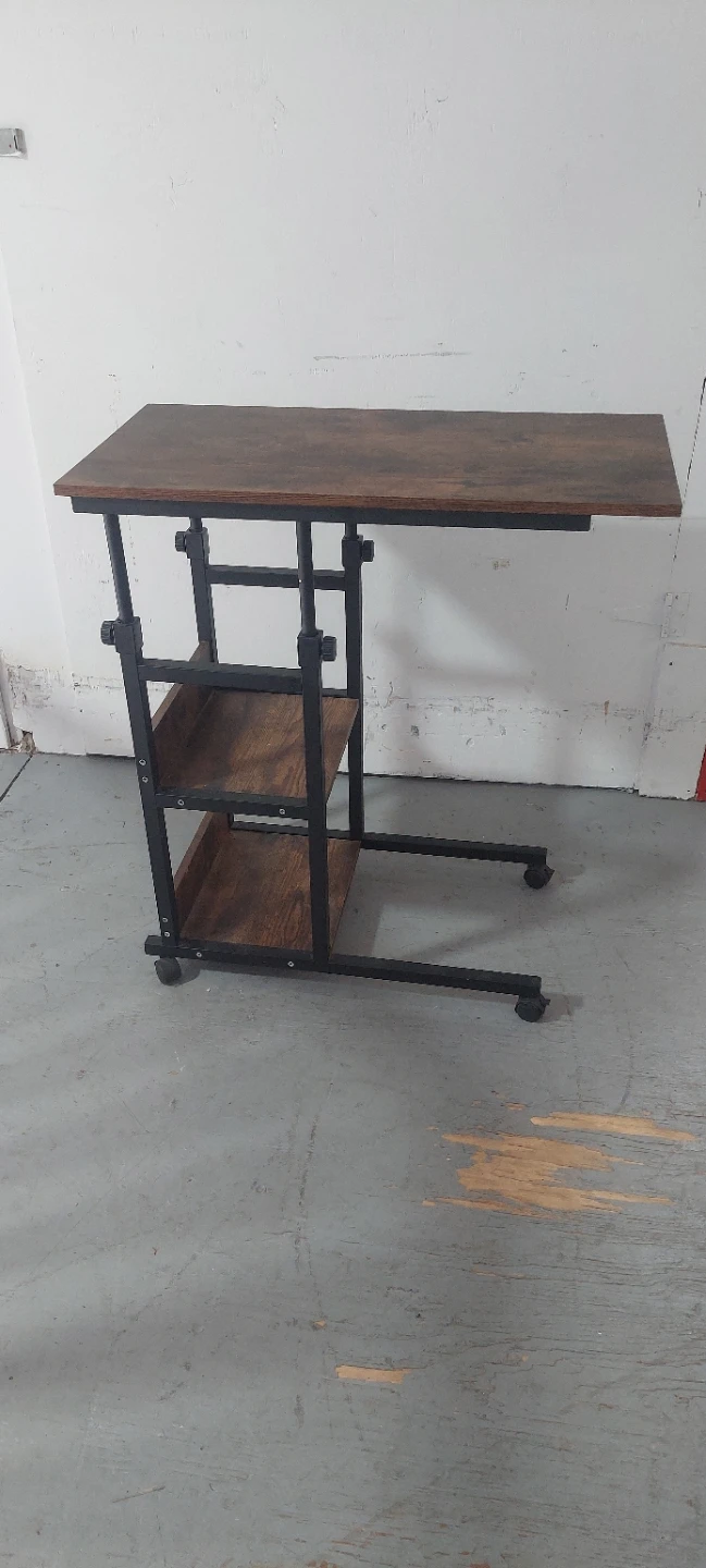 Adjustable Rolling Desk with Shelves - photo 2