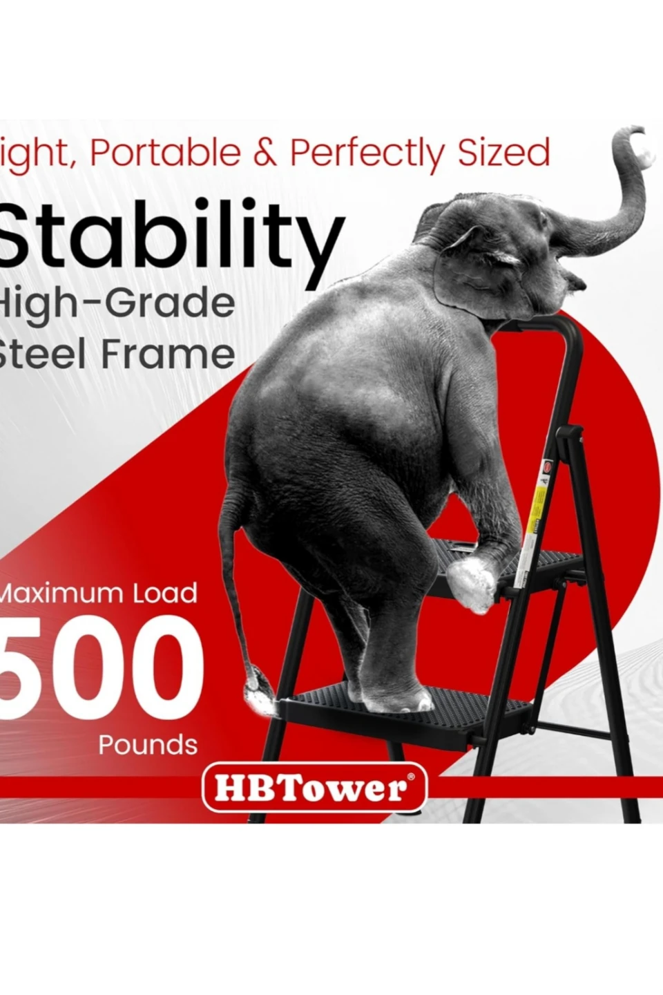 Brand new HBTower 2-Step Ladder - Black - photo 5