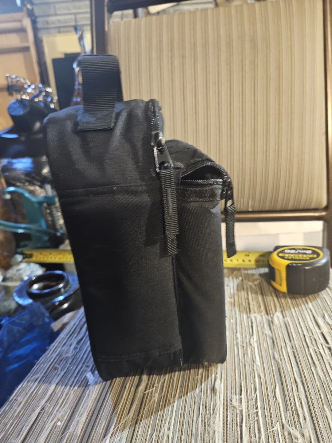 Black Insulated Lunch Bag with Mesh Pocket - photo 2