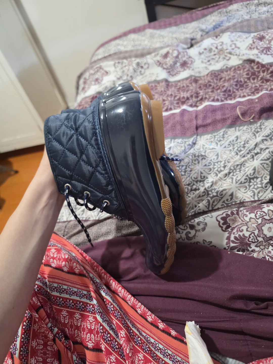BRAND NEW Sketchers Sperry Navy Quilted Duck Boots