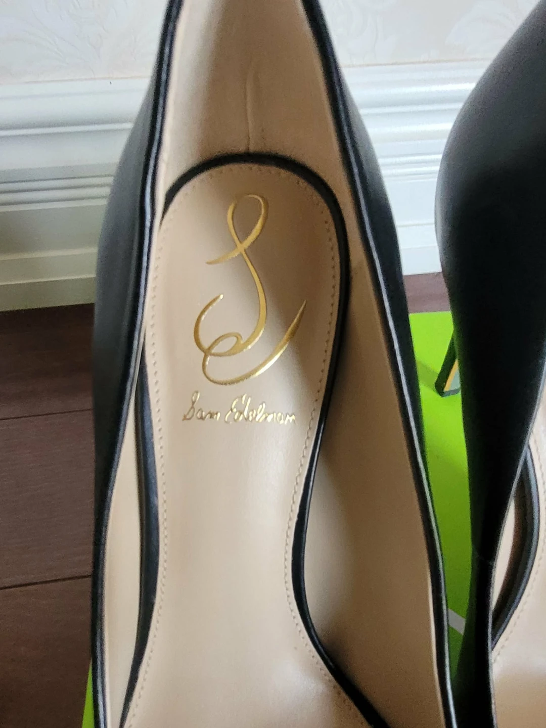 Sam Edelman Hazel Black Leather Heels Size 8 - photo 2