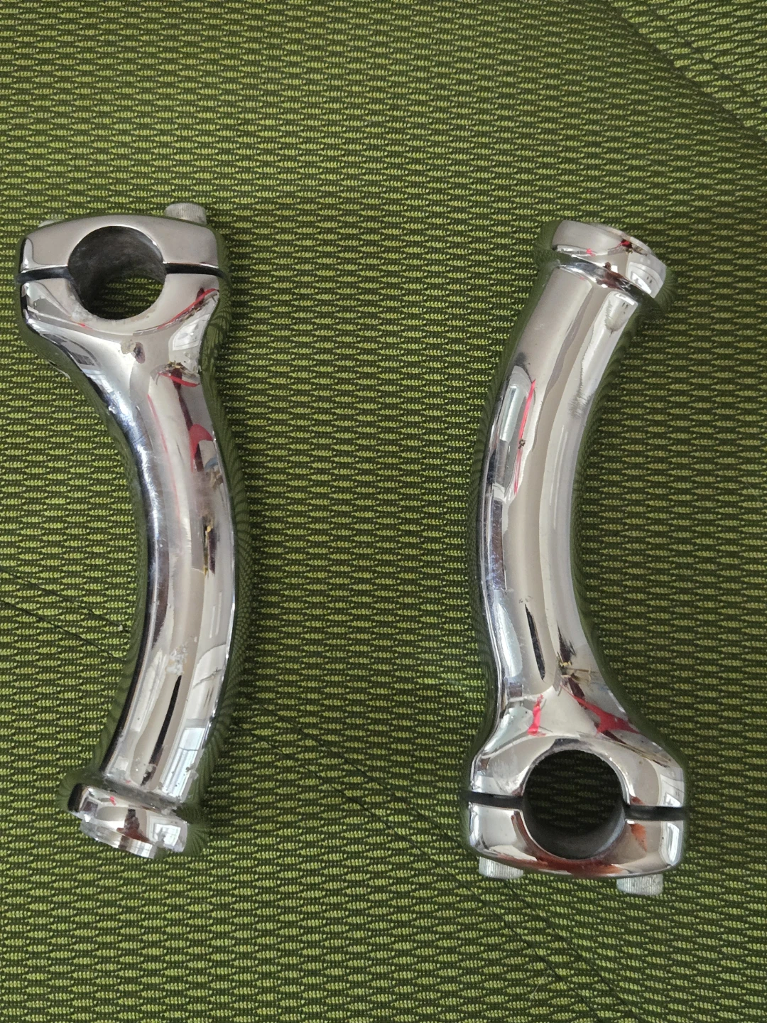 Pair of Chrome Harley Handlebar Risers - photo 2