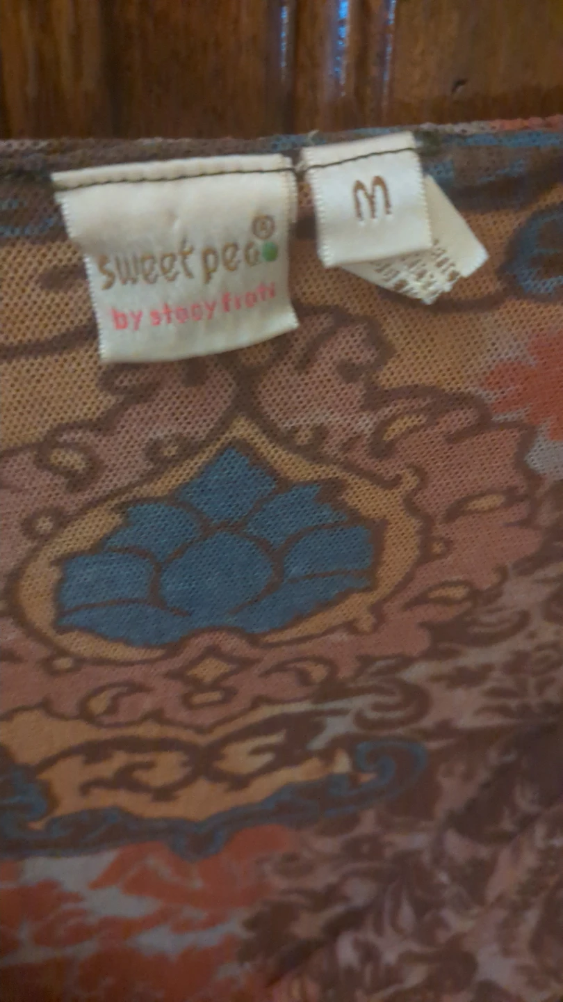 Sweet Pea by Stacy Frati Women's Ruched Print Top - Size M - photo 2