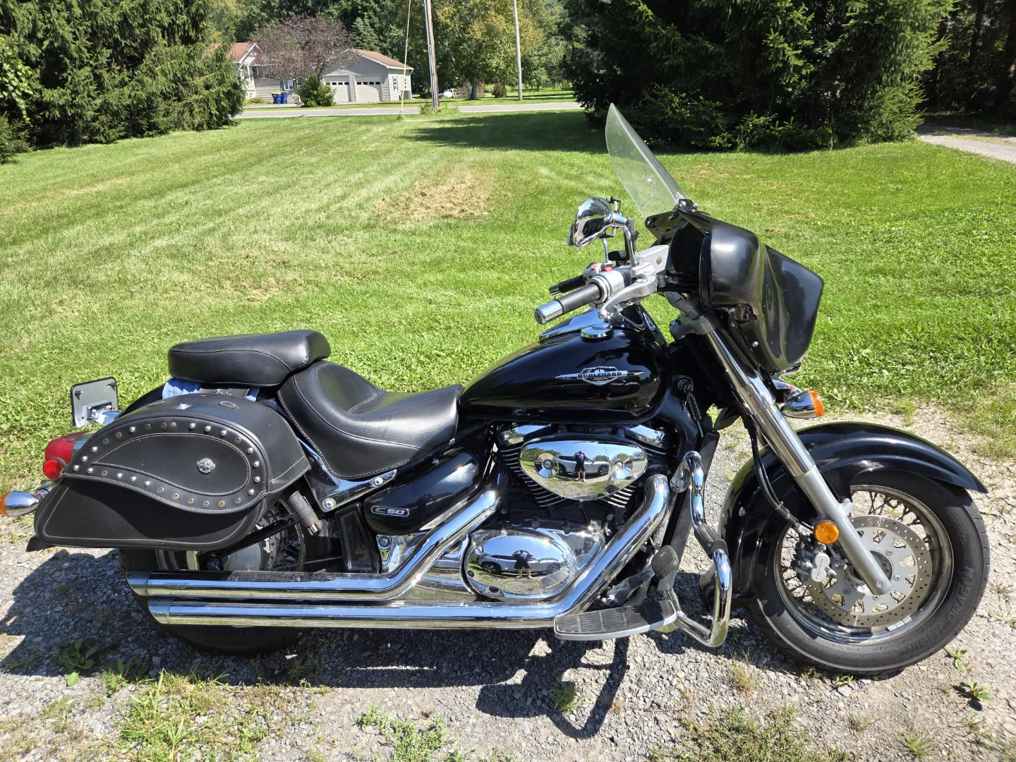 Black Suzuki Boulevard C50 Motorcycle