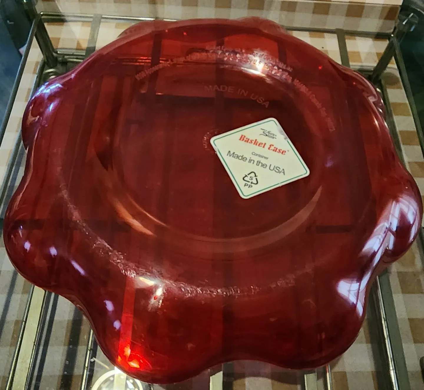Basket Ease Red Plastic Platter - photo 3
