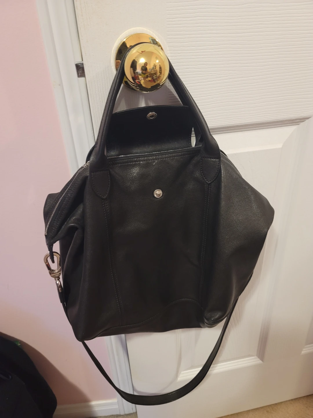 Longchamp Black Leather Handbag
