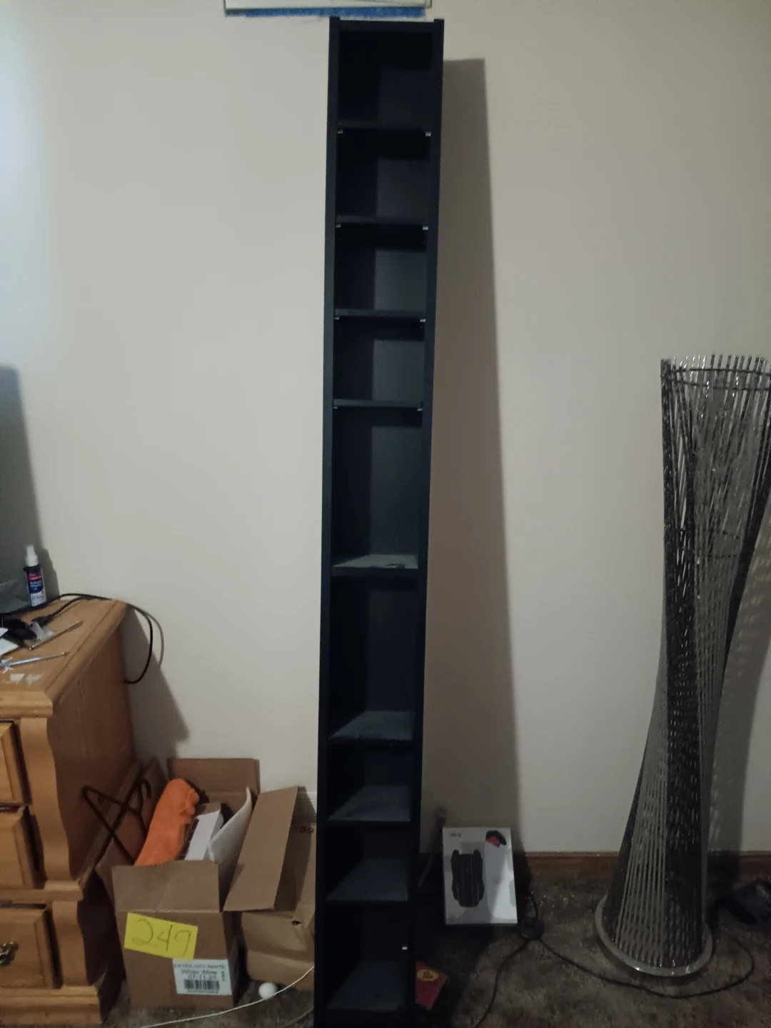 Black Tall Shelf Unit cd d holder