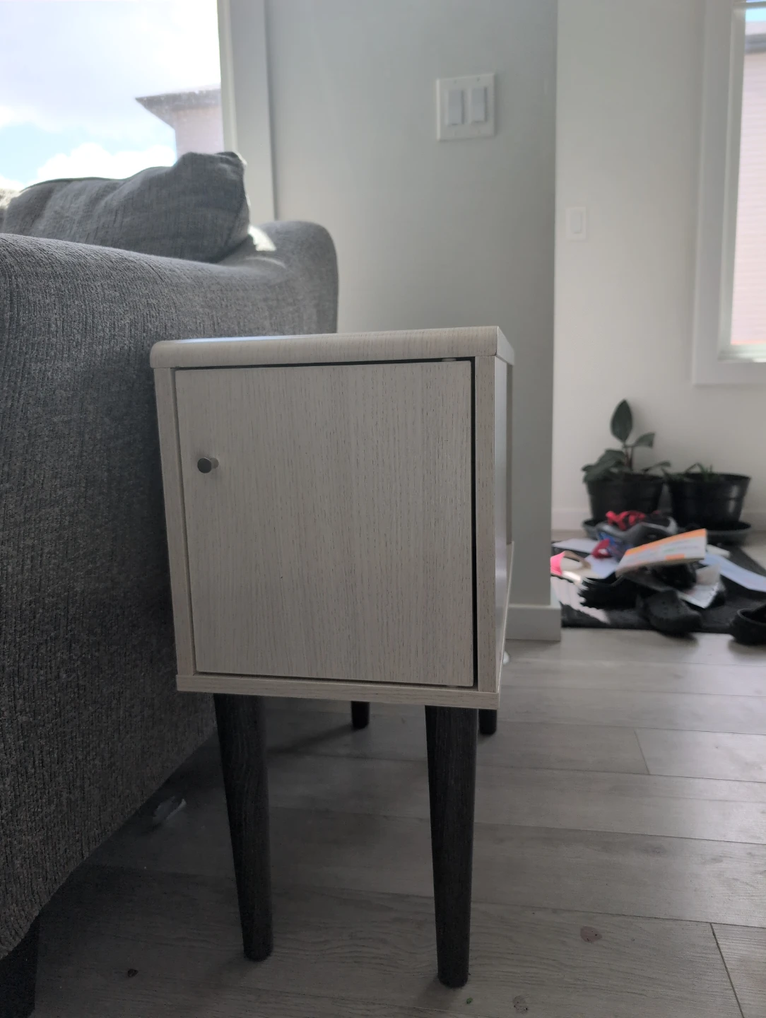 White and Grey Accent Side Table - photo 2