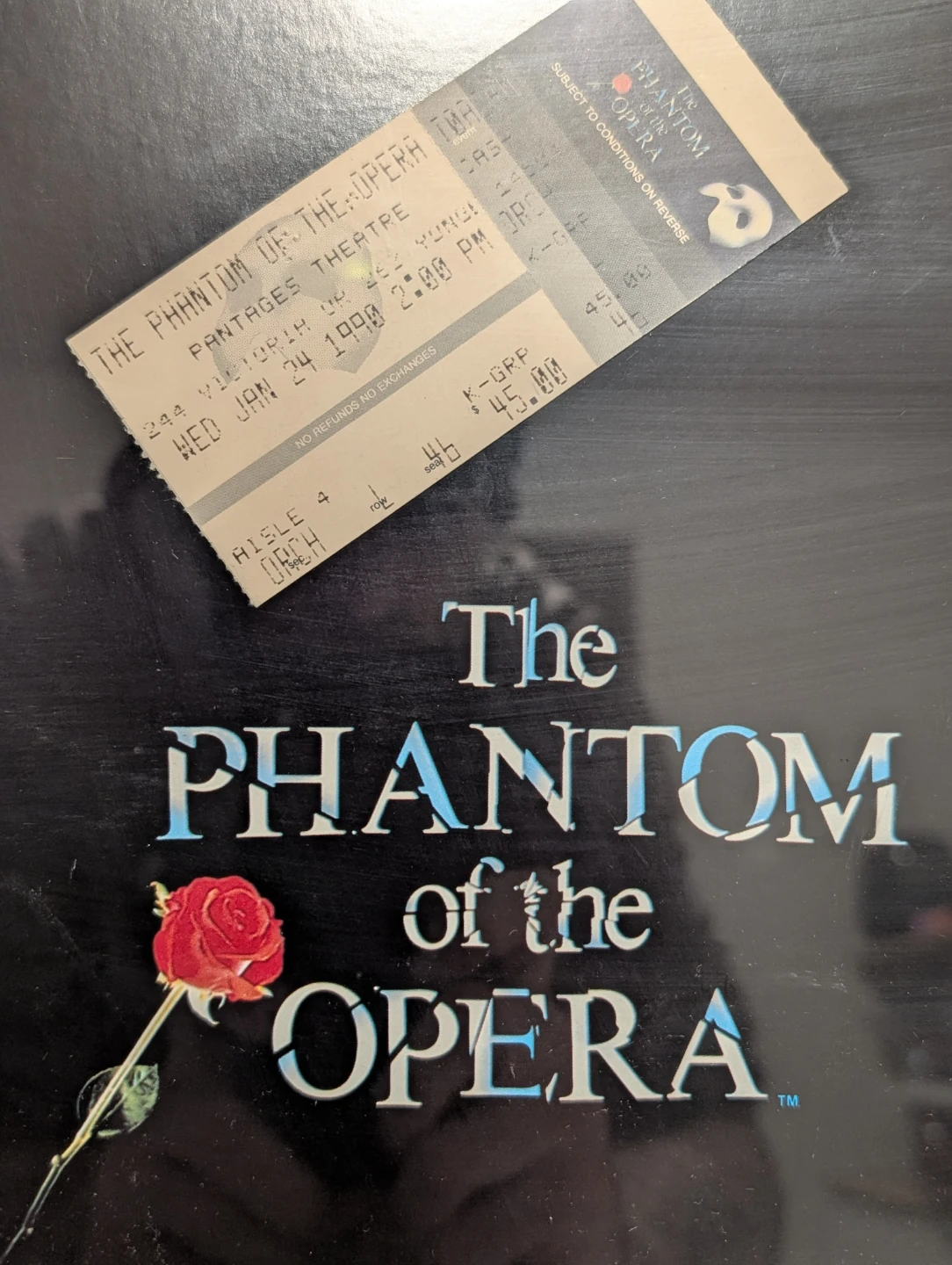 The Phantom of the Opera Framed Poster with movie ticket - photo 2