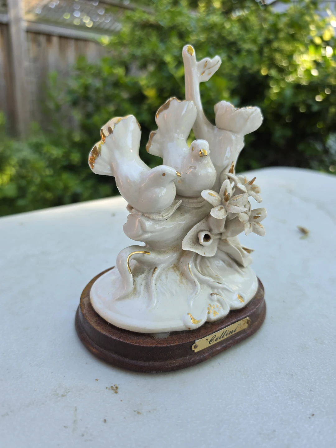 Cellini Porcelain Birds Figurine with Gold Accents - photo 2