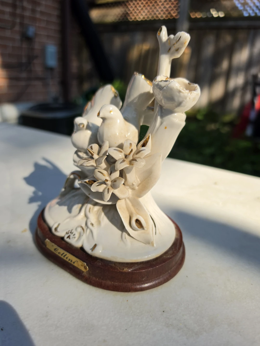 Cellini Porcelain Birds Figurine with Gold Accents - photo 3