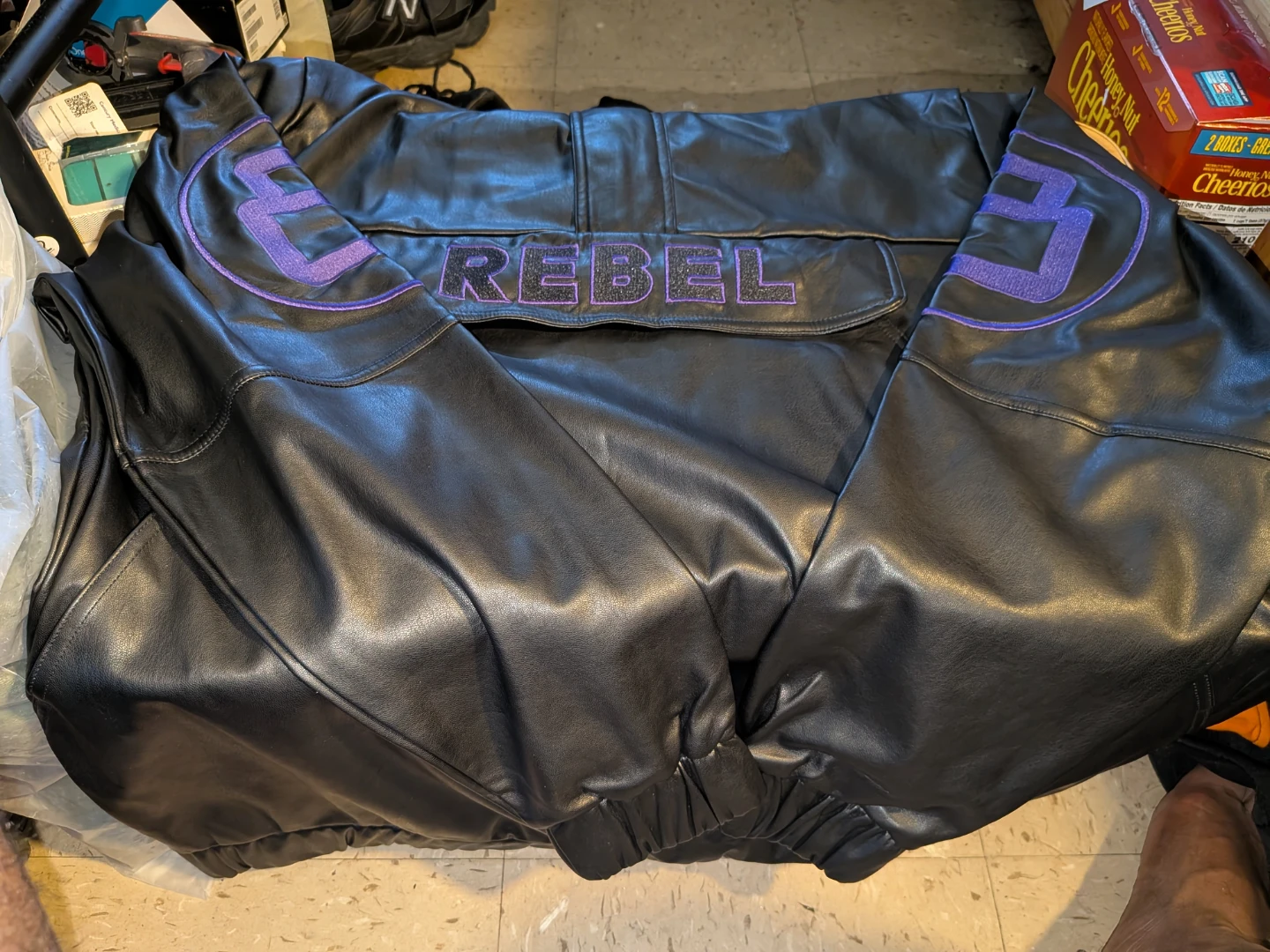 Black Faux Leather "Rebel" Jacket - photo 2