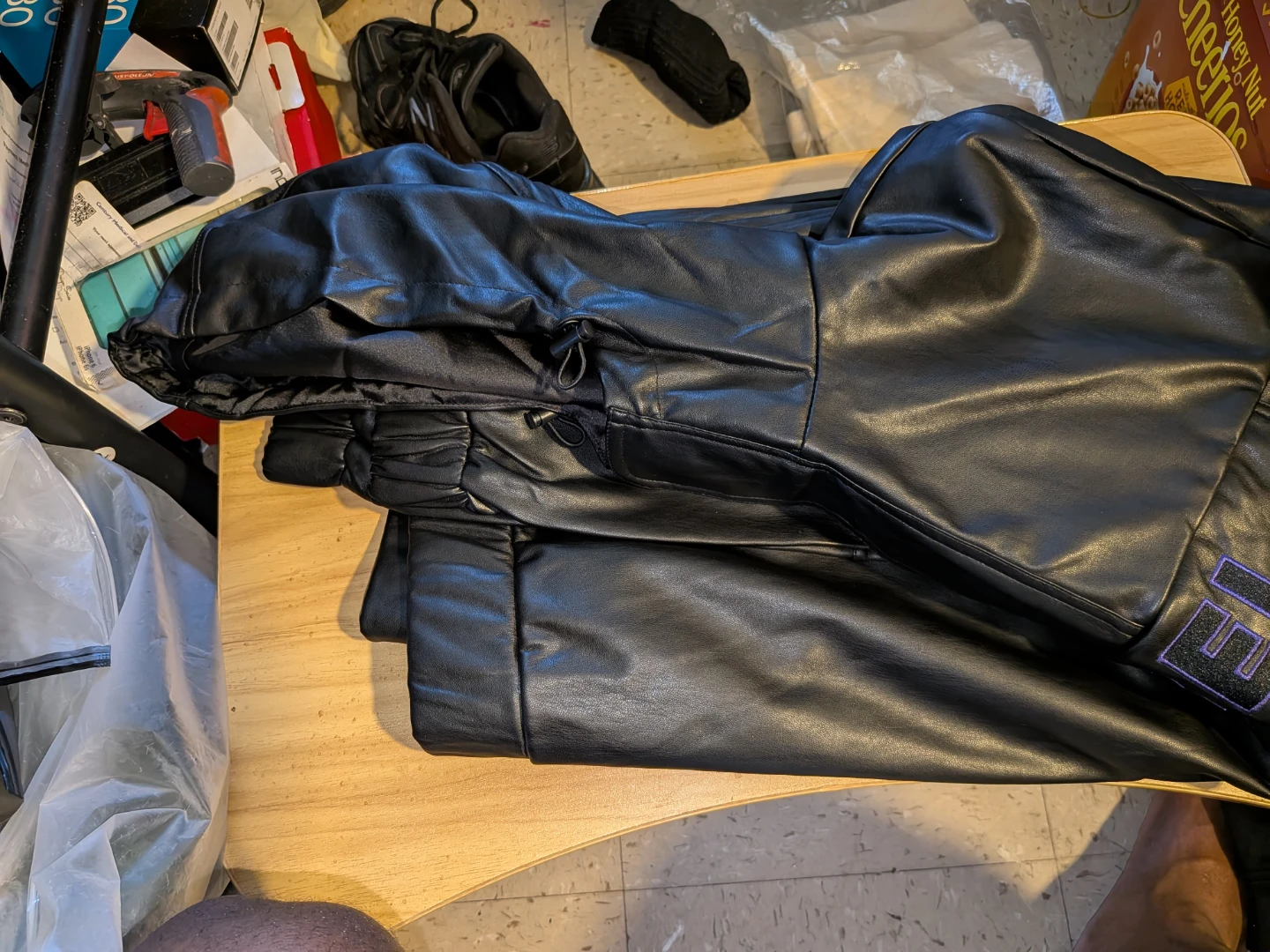 Black Faux Leather "Rebel" Jacket - photo 5