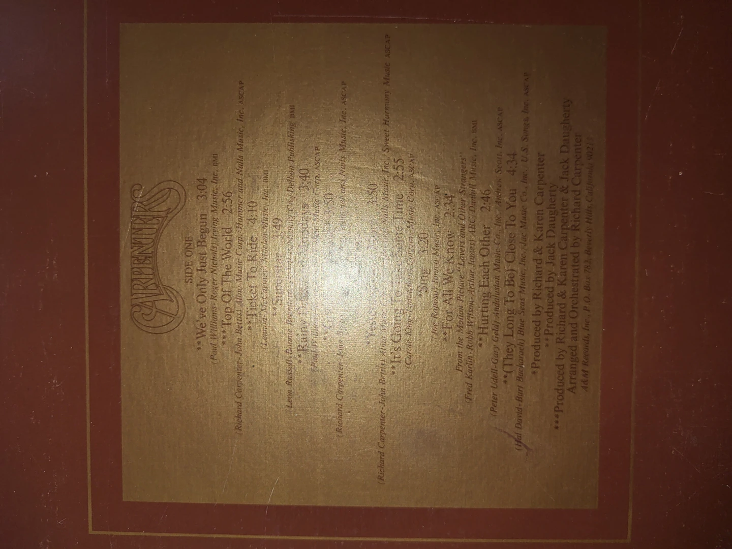 ⚽️The Carpenters "The Singles" Vinyl Record - photo 2