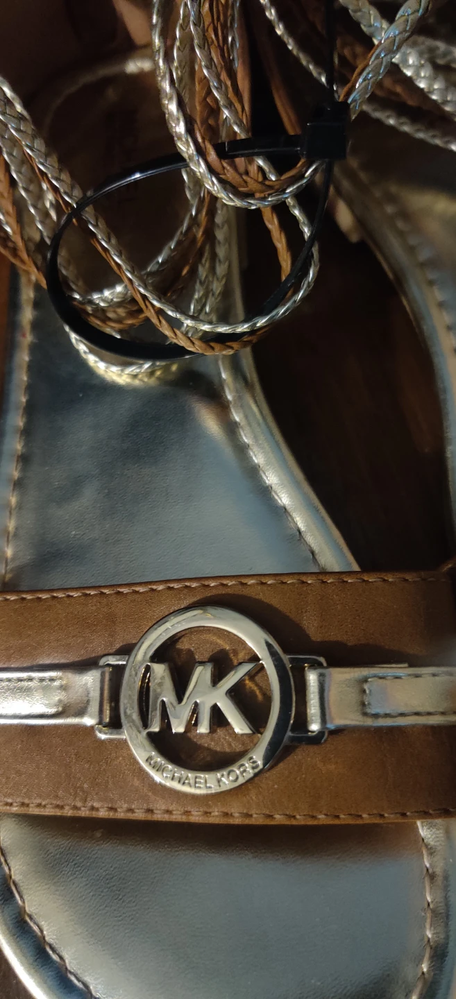 Michael Kors Women's Brown & Silver Gladiator Sandals Size 5 - photo 2