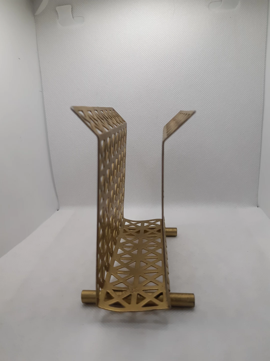 Art Deco MCM gold metal napkin holder - photo 4