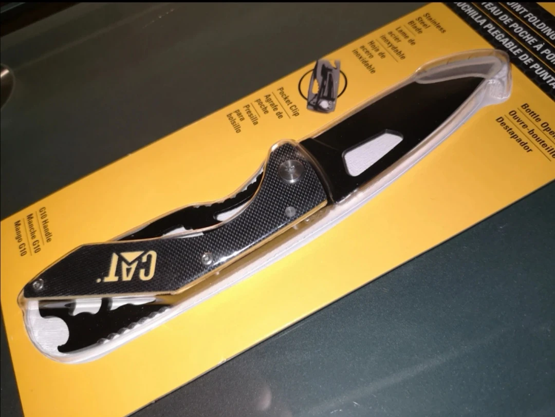 New Cat Folding Knife Tool + Bottle Opener - photo 2