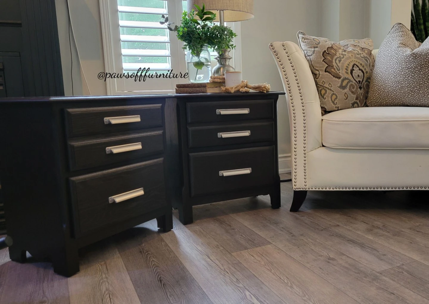 Dark Chocolate 2-Drawer Nightstand Set - photo 2