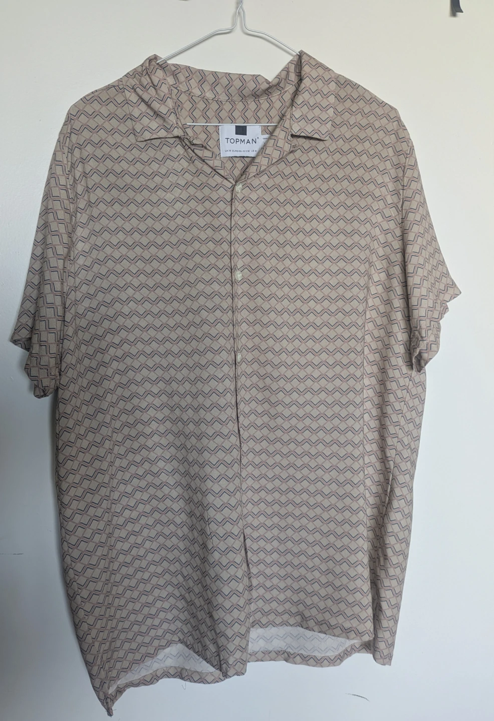 Topman Geometric Print Short and Sleeve Shirt