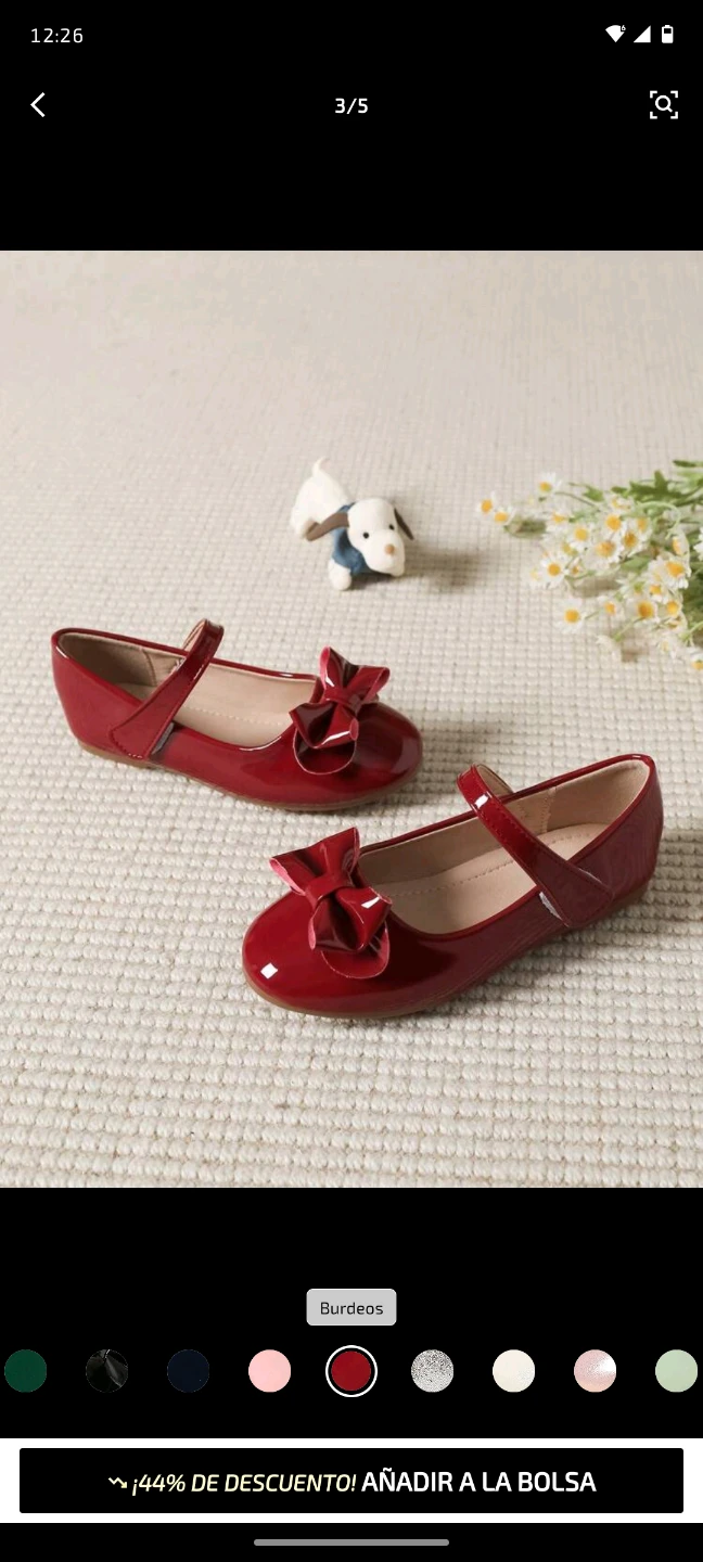 Red Patent Mary Jane Flats with Bows - Girls Toddler Shoes