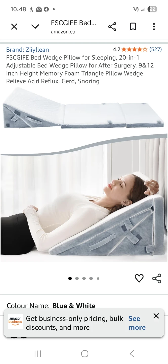 Bed Wedge Pillow, adjustable, memory foam - photo 3