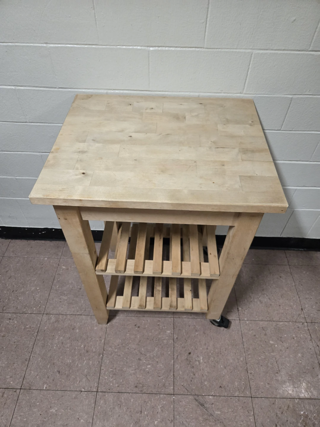 IKEA BEKVÄM Solid Beech Wood Kitchen Cart on Wheels - photo 3