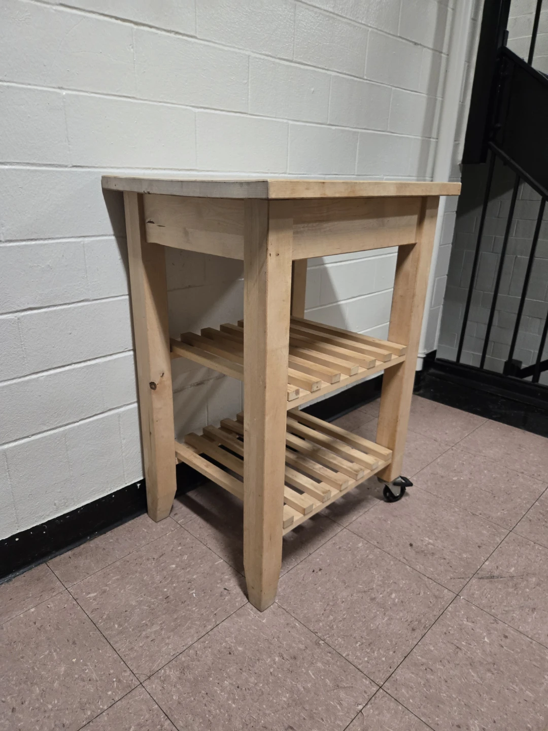 IKEA BEKVÄM Solid Beech Wood Kitchen Cart on Wheels - photo 5