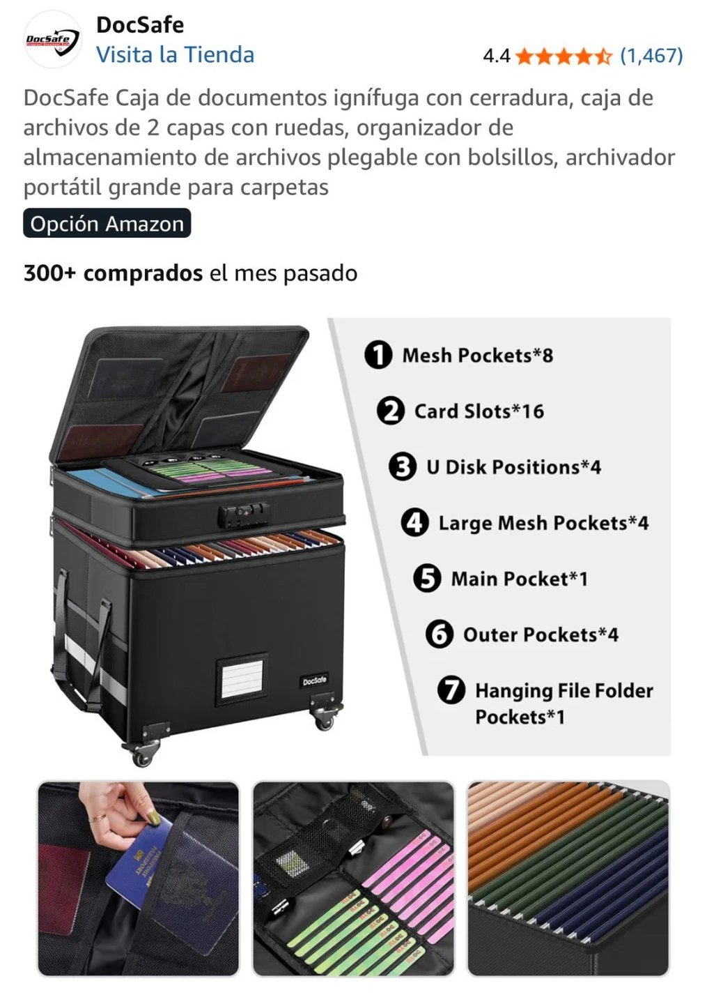 DocSafe Fireproof Document Box with Wheels - photo 4