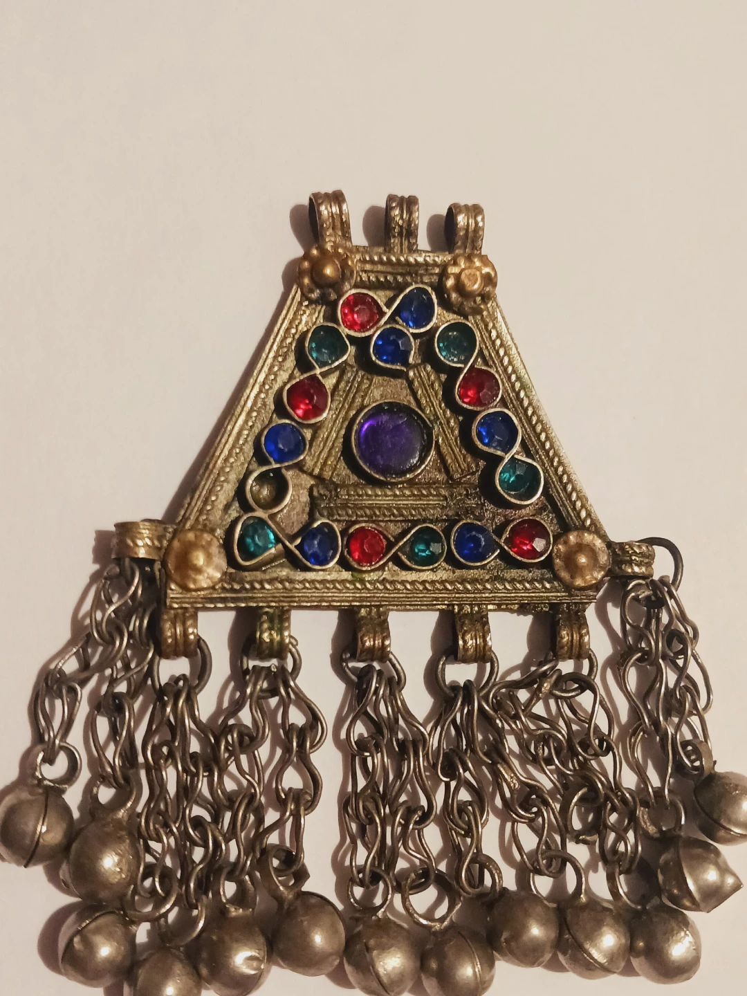 Afghan Ethnic Tribal Kuchi Lapis Lazuli Stone Pendant