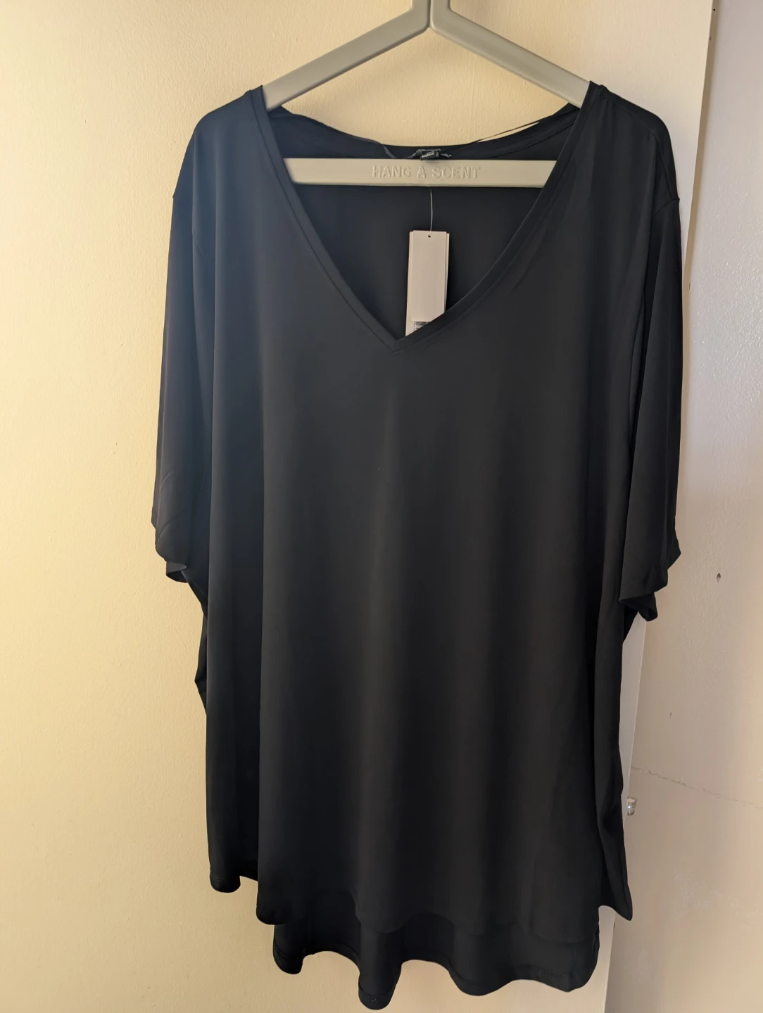 Plus size Lane Bryant Black V-Neck T-Shirt